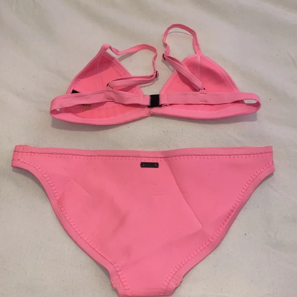 triangl swimwear Neon Pink Triangle Bikini Set